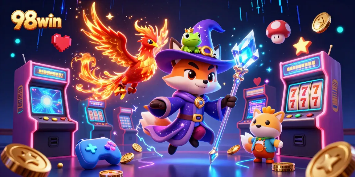 Try your luck at 98win with mystical characters and vibrant slot machines.