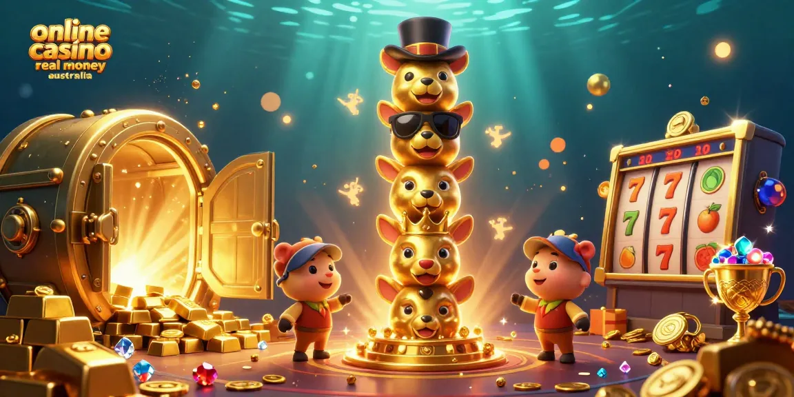 Experience the thrill of online casino real money Australia with vibrant 3D totem and rich gaming symbols.