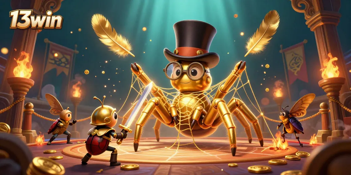 Engage in the exciting world of 13win with a vivid scene representing casino adventure and gameplay.