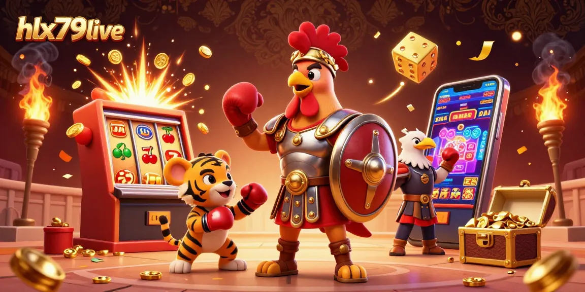 Experience exhilarating cockfighting action with hlx79live's dynamic visualization of rooster warriors.