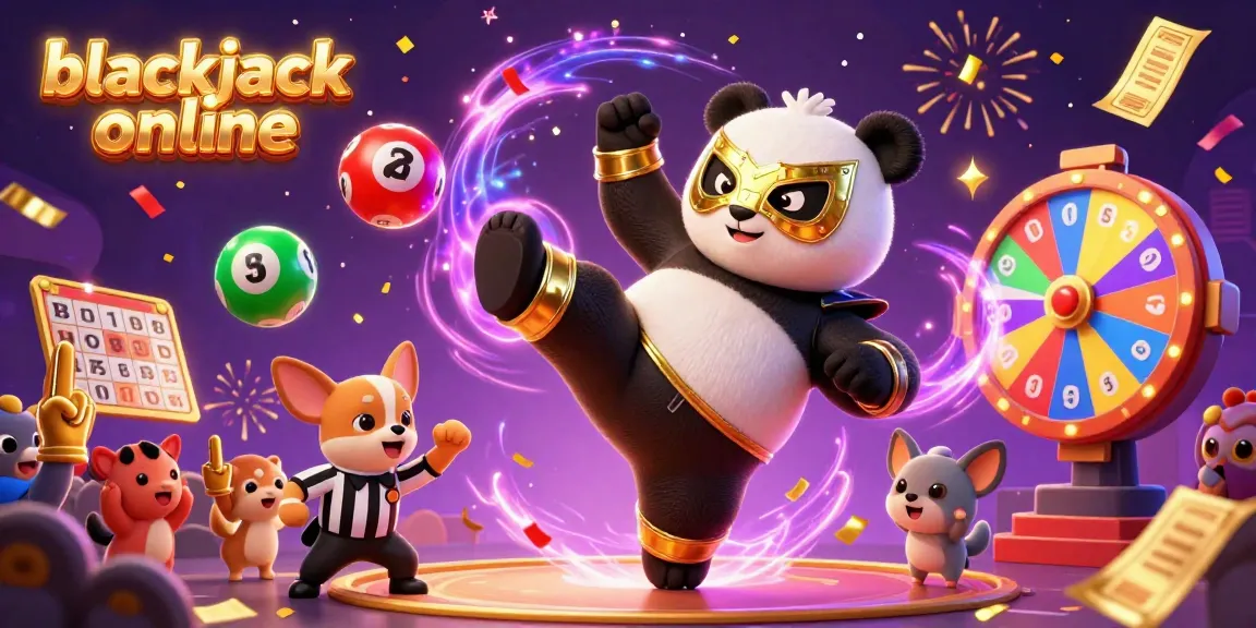 Experience thrilling gameplay with blackjack online in a vibrant 3D casino scene full of action.
