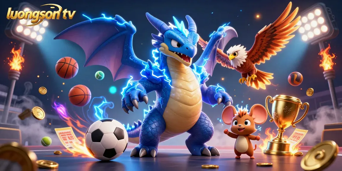 Experience thrilling matches on luongson tv with dynamic sports elements and vibrant characters.