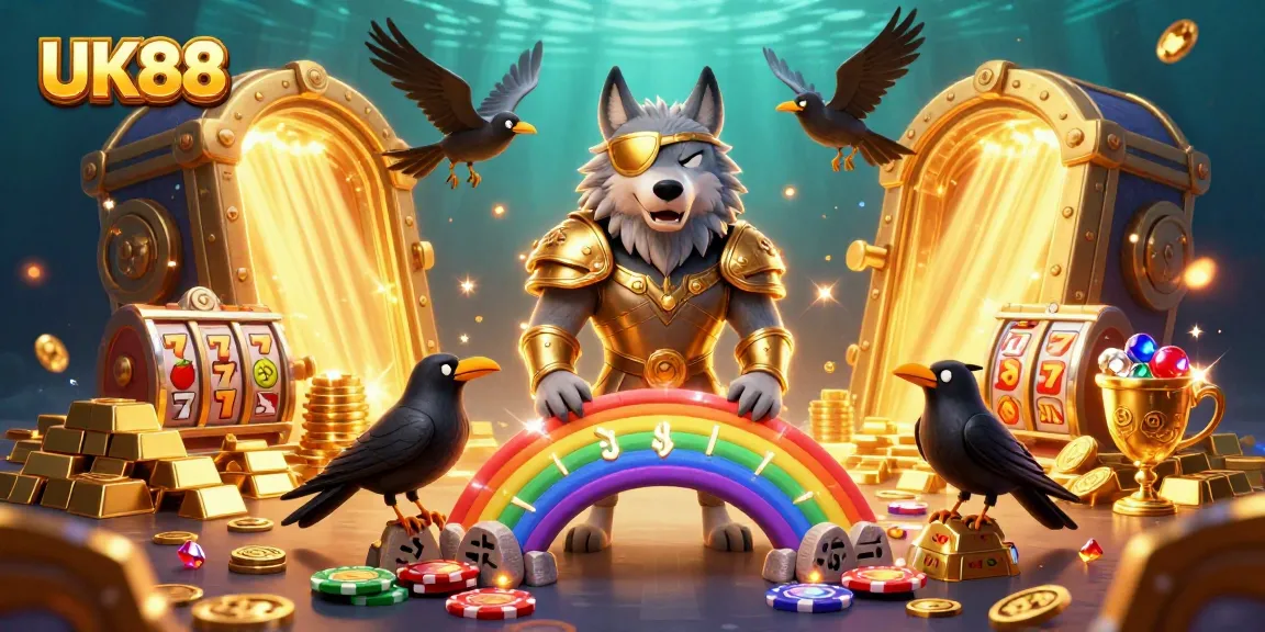 Engage with exciting UK88 gaming strategies featuring Norse deities amidst dazzling casino treasures.